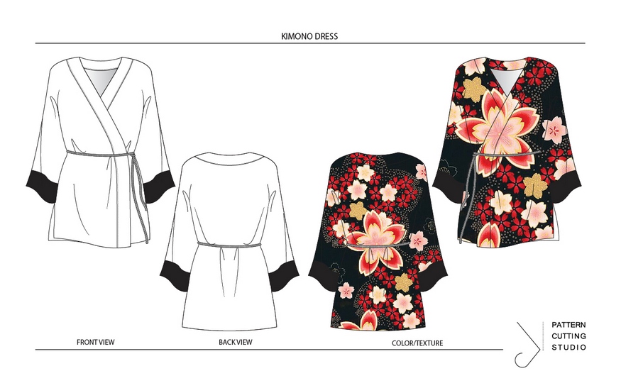 Fashion flats kimono dress